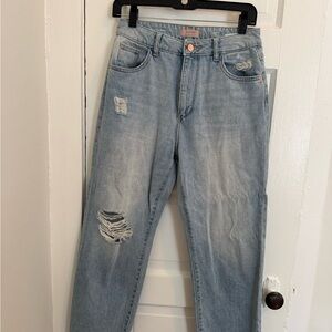 DL1961 Light Blue Distressed Boyfriend Jeans